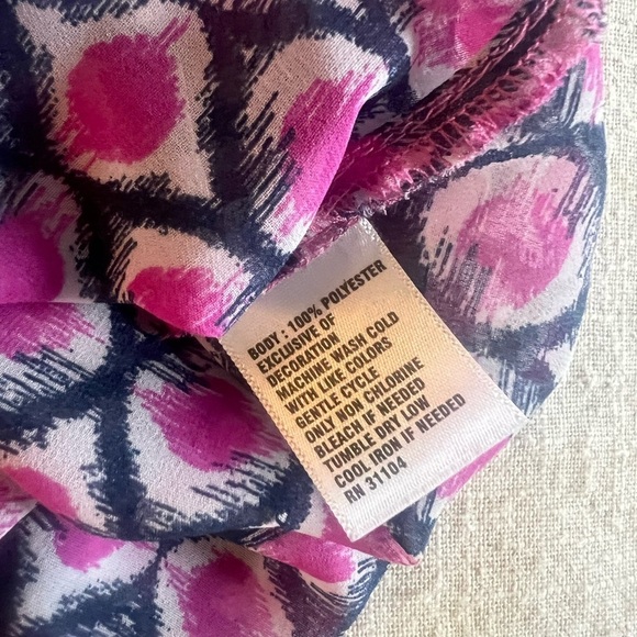 ND Weekend ladies, short sleeve floaty, scarf style top Small giraffe print pink - Picture 4 of 14